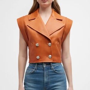 Veronica Beard Rixey Leather Vest